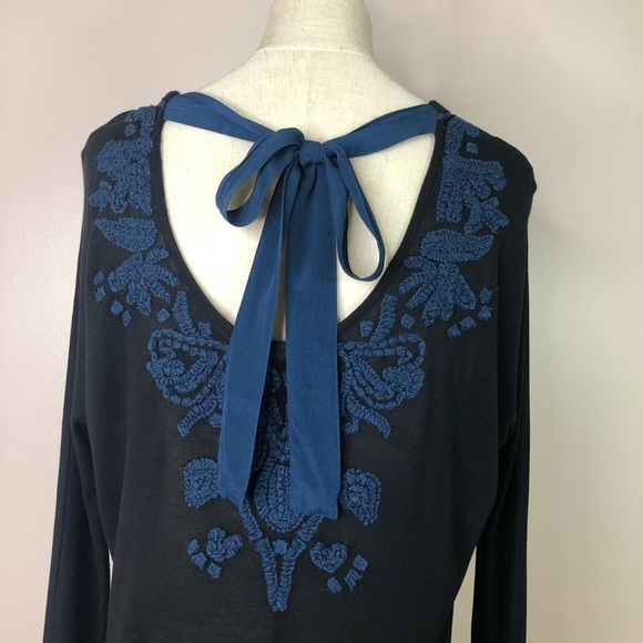 Anthropologie l Akemi + Kin Open Tie Back Shirt S - Picture 4 of 12